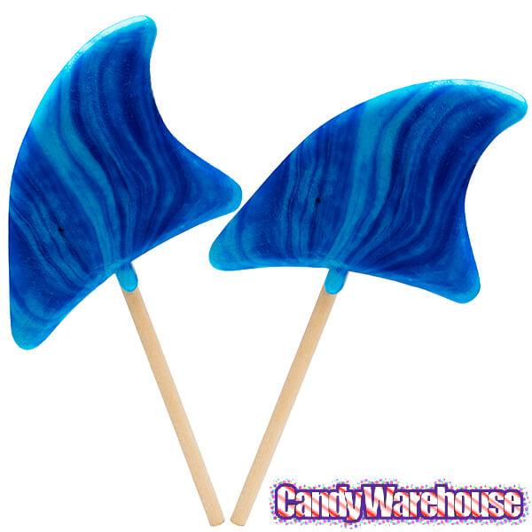 Shark Fin Lollipops: 16-Piece Box - Candy Warehouse