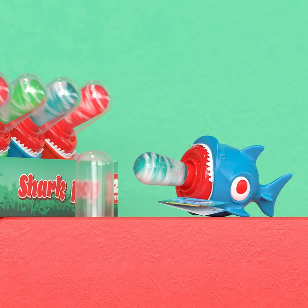 Shark Pop Lollipops: 12-Piece Box - Candy Warehouse