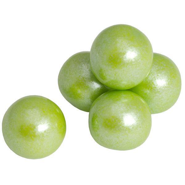 Shimmer Pearl Lime Green 1-Inch Lemon Lime Gumballs: 2LB Bag - Candy Warehouse