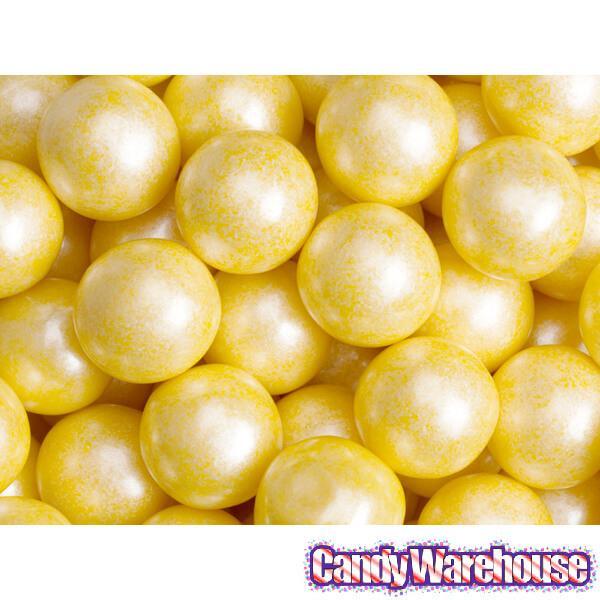 Shimmer Pearl Yellow 1-Inch Gumballs: 2LB Bag - Candy Warehouse