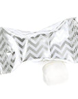 Silver Chevron Stripe Wrapped Buttermint Creams: 300-Piece Case