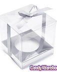 Silver Clear Favor Box Kits: 20-Piece Set - Candy Warehouse