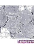 Silver Foiled Milk Chocolate Coins: 1LB Bag - Candy Warehouse