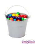 Silver Metal Pails with Handles: 12-Piece Set - Candy Warehouse