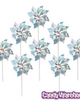 Silver Sparkle Pinwheel Spinners - 8 Inch: 8-Piece Box - Candy Warehouse