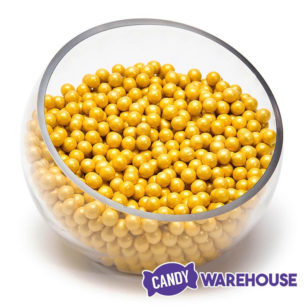 Sixlets Mini Milk Chocolate Balls - Gold: 2LB Bag - Candy Warehouse