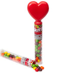 Skittles Candy Valentine Heart Toppers: 12-Piece Display - Candy Warehouse