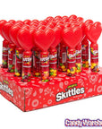 Skittles Candy Valentine Heart Toppers: 12-Piece Display - Candy Warehouse