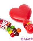 Skittles Candy Valentine Heart Toppers: 12-Piece Display - Candy Warehouse