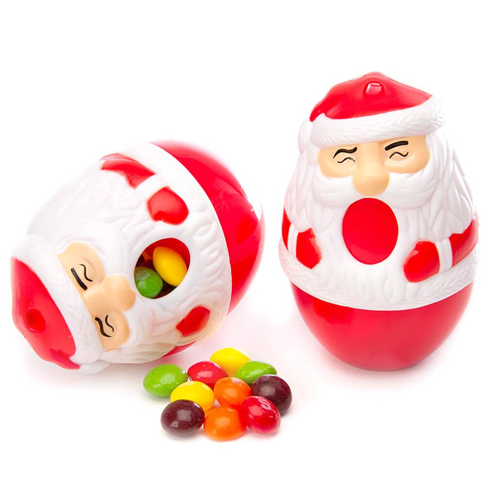 Skittles Twist 'n Pour Santa Candy Dispensers: 12-Piece Box - Candy Warehouse