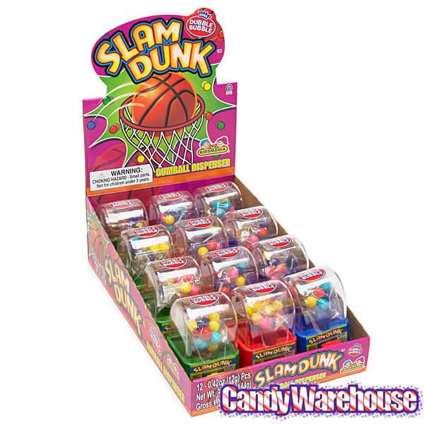 Slam Dunk Basketball Gumball Dispensers: 12-Piece Box - Candy Warehouse