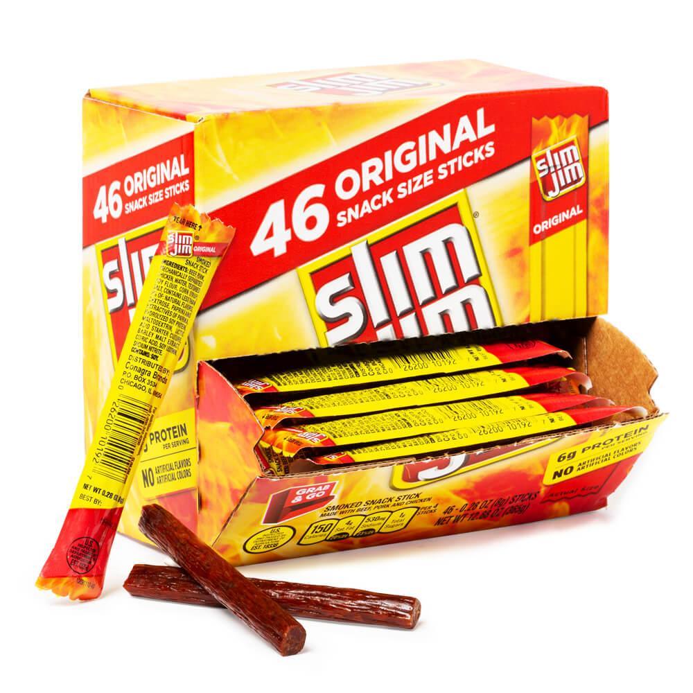 Slim Jim Original Snack Size Sticks: 46-Piece Box