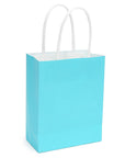 Small Candy Bags with Handles - Caribbean Blue: 24-Piece Pack - Candy Warehouse