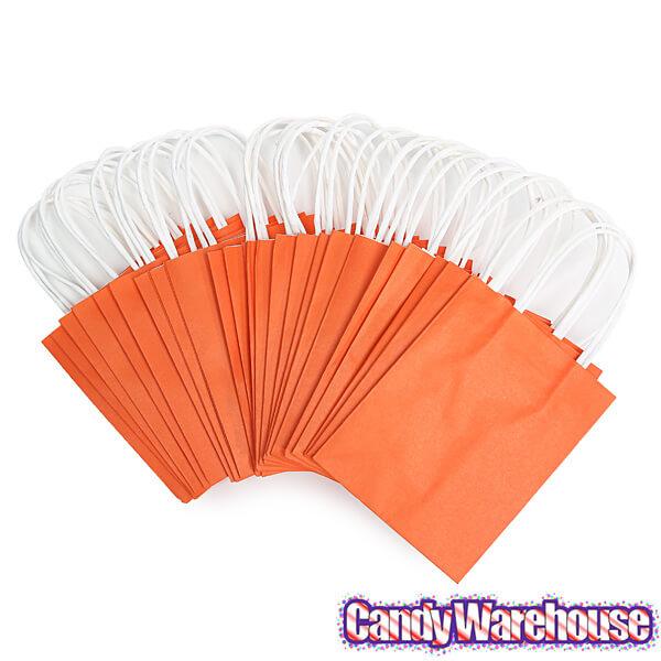 Small Candy Bags with Handles - Orange Peel: 24-Piece Pack - Candy Warehouse