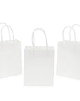 Small Candy Bags with Handles - White: 24-Piece Pack - Candy Warehouse