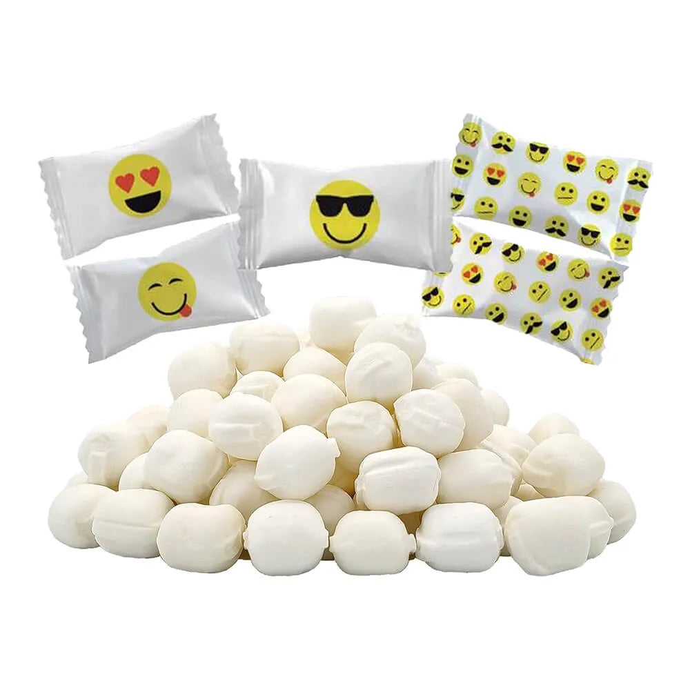 Smiley Face Wrapped Butter Mint Creams: 300-Piece Case - Candy Warehouse