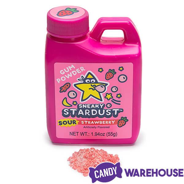 Sneaky Stardust Sour Gum Powder Bubble Jugs: 12-Piece Box - Candy Warehouse