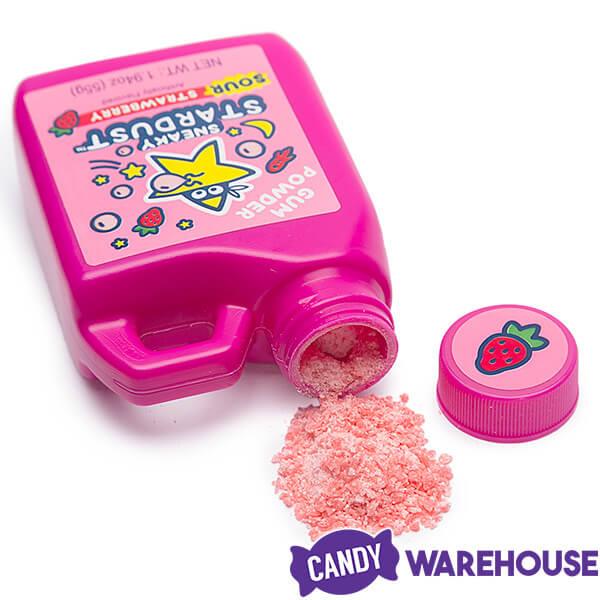 Sneaky Stardust Sour Gum Powder Bubble Jugs: 12-Piece Box - Candy Warehouse