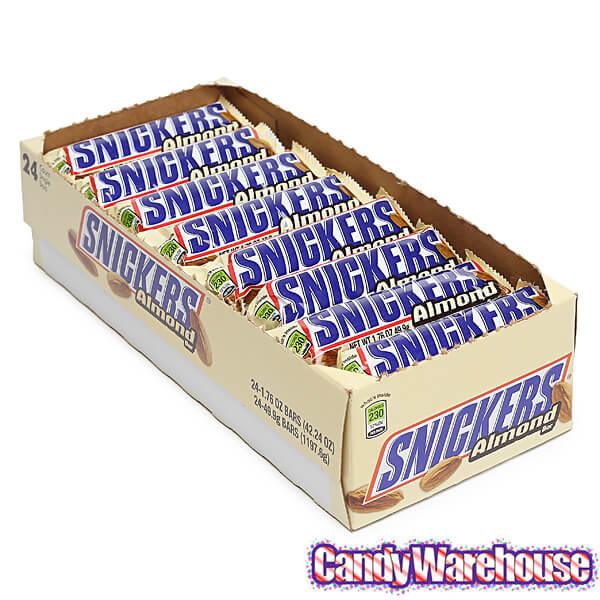 Snickers Almond Candy Bars: 24-Piece Box - Candy Warehouse