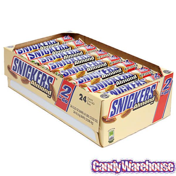 Snickers Almond King Size Candy Bars: 24-Piece Box - Candy Warehouse