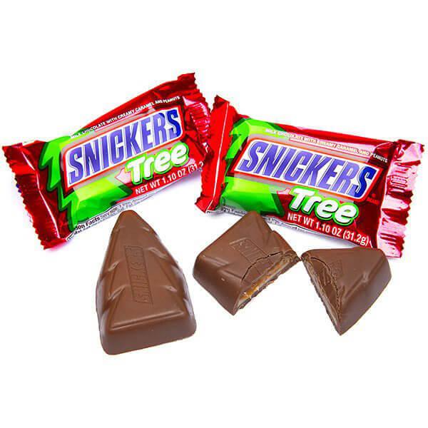 Snickers Christmas Tree Candy Bars: 24-Piece Box - Candy Warehouse