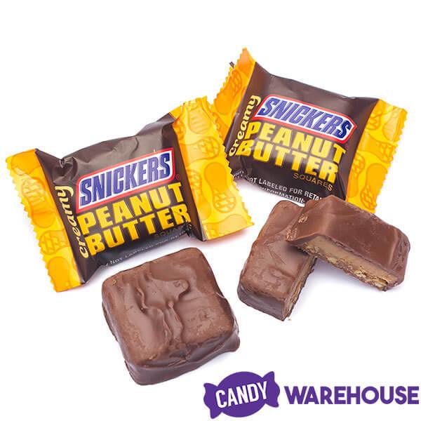 Snickers Creamy Peanut Butter Fun Size Candy Squares: 7.7-Ounce Bag - Candy Warehouse