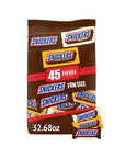 Snickers Fun Size Candy Bars Assortment: 45-Piece Bag - Candy Warehouse