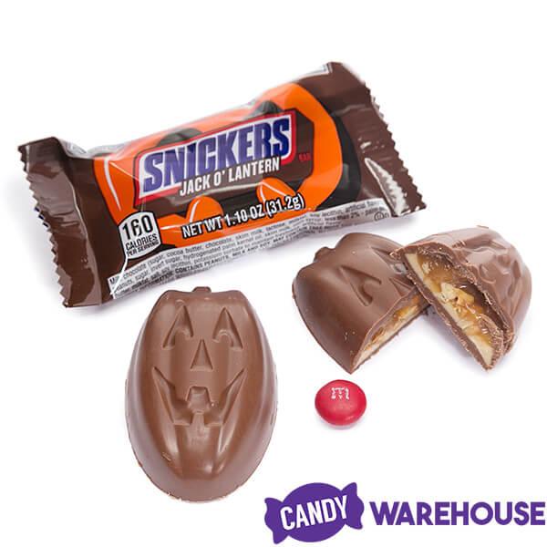 Snickers Halloween Pumpkin Candy Bars: 24-Piece Box - Candy Warehouse