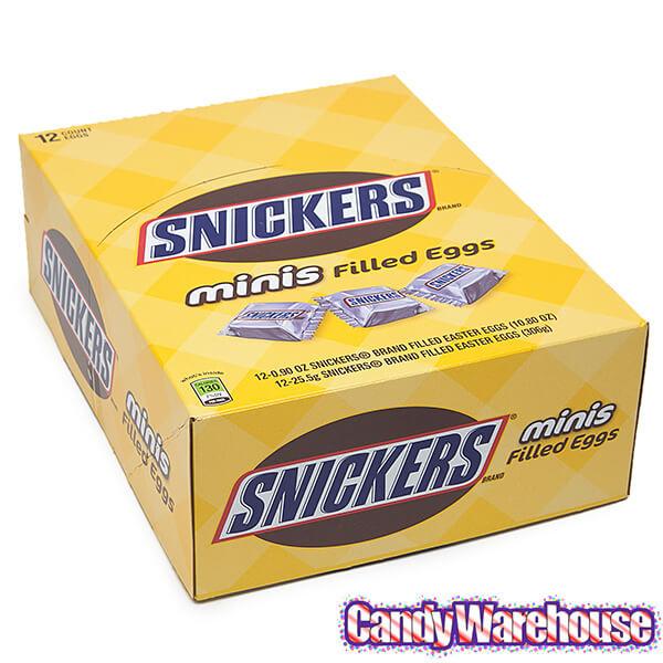 Snickers Minis Candy Filled Plastic Easter Eggs: 12-Piece Display - Candy Warehouse