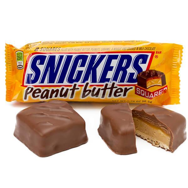 Snickers Peanut Butter Squared Candy Bars: 18-Piece Box - Candy Warehouse