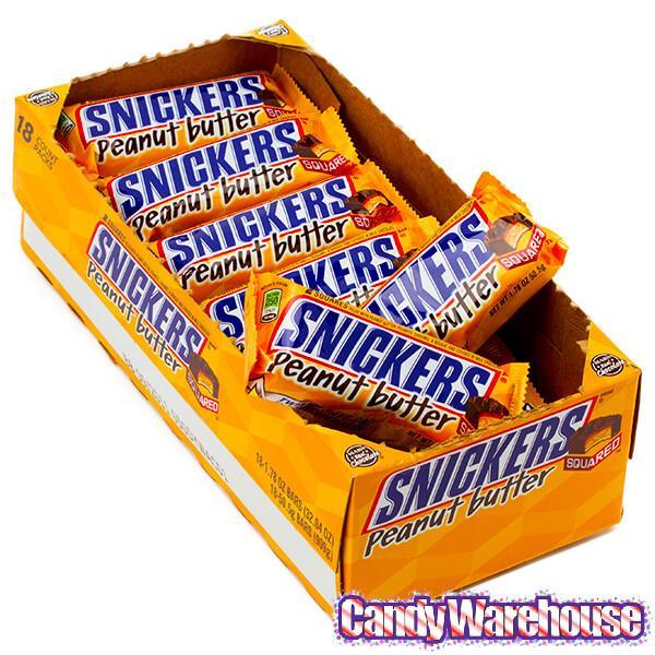 Snickers Peanut Butter Squared Candy Bars: 18-Piece Box – Candy Warehouse