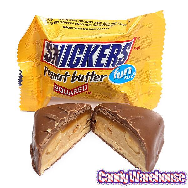 Snickers Peanut Butter Squared Fun Size Candy Bars: 12-Piece Bag - Candy Warehouse