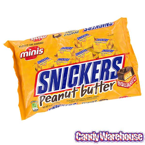 Snickers Peanut Butter Squared Minis Candy: 11.5-Ounce Bag - Candy Warehouse