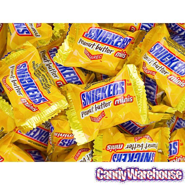 Snickers Peanut Butter Squared Minis Candy: 11.5-Ounce Bag - Candy Warehouse