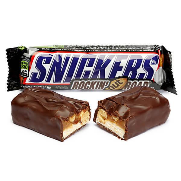 Snickers Rockin&#39; Nut Road Candy Bars: 24-Piece Box - Candy Warehouse