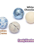 Snowflake Foiled White Chocolate and Cookies n Creme Balls: 5LB Bag