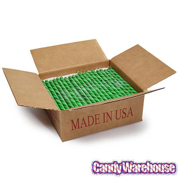 Sour Apple Hard Candy Sticks: 100-Piece Box - Candy Warehouse