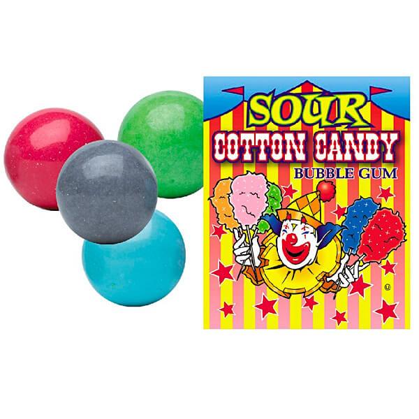 Sour Cotton Candy 1-Inch Gumballs: 850-Piece Case - Candy Warehouse