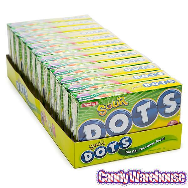 Sour Dots Candy 6-Ounce Packs: 12-Piece Box - Candy Warehouse