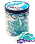 Sour Gummy Sharks Candy: 100-Piece Jar - Candy Warehouse