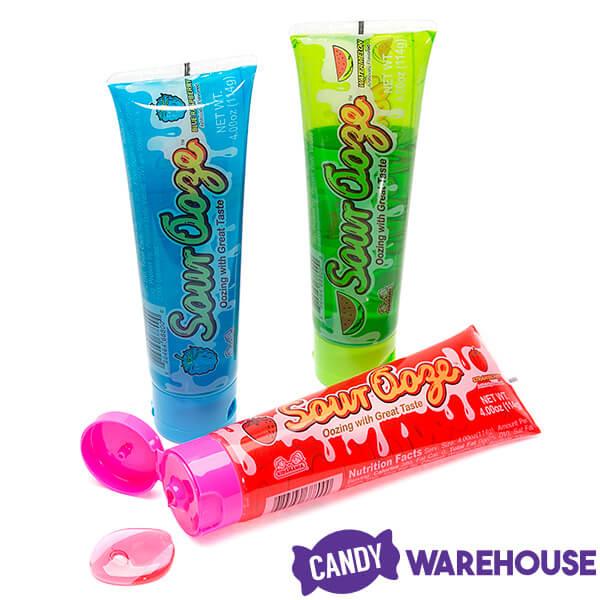 Sour Ooze Tube Liquid Candy Dispensers: 12-Piece Box - Candy Warehouse