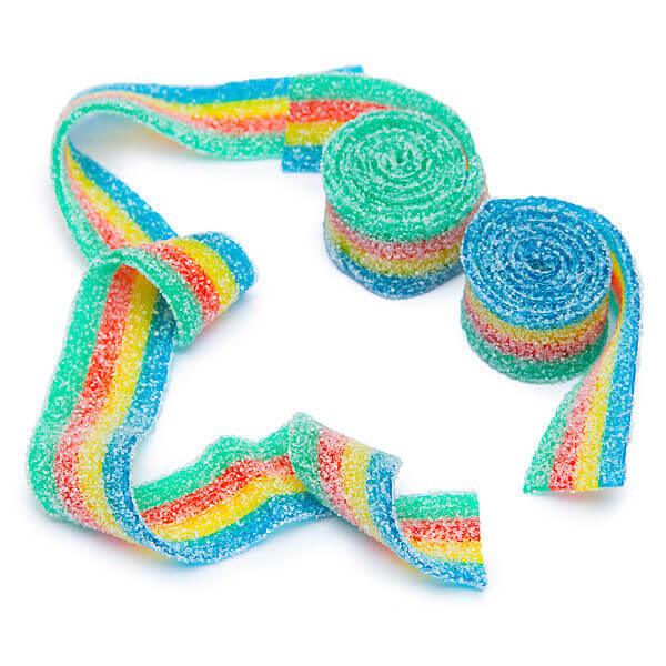 Sour Power Belts Candy - 4 Flavor Rainbow: 3KG Bag - Candy Warehouse