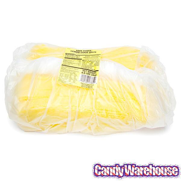 Sour Power Belts Candy - Lemon: 3KG Bag - Candy Warehouse