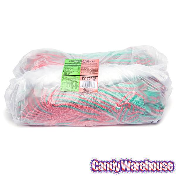 Sour Power Belts Candy - Strawberry-Apple: 3KG Bag | Candy Warehouse