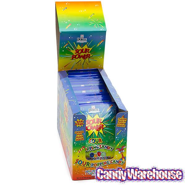 Sour Power Popping Candy Packs - Quattro: 18-Piece Box - Candy Warehouse