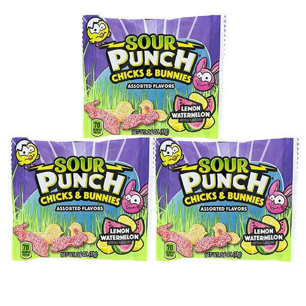 Sour Punch Chicks and Bunnies Candy Packs: 15-Piece Bag - Candy Warehouse