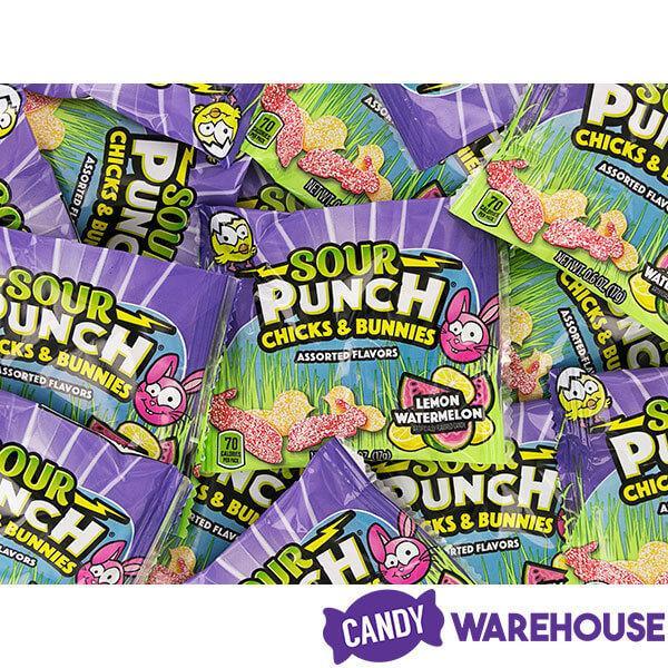 Sour Punch Chicks and Bunnies Candy Packs: 15-Piece Bag - Candy Warehouse