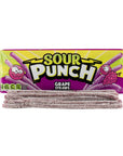 Sour Punch Straws 2-Ounce Packs - Grape: 24-Piece Box - Candy Warehouse