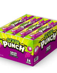 Sour Punch Straws 2-Ounce Packs - Grape: 24-Piece Box - Candy Warehouse