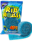 Sour Rip Rolls - Blue Raspberry: 24-Piece Display - Candy Warehouse